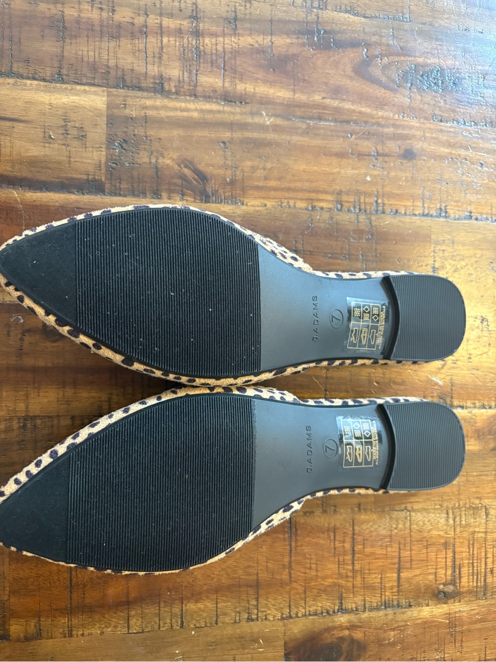 Adams Leopard Print Pointed-Toe Slip-On Mules - Tan/Black - Picture 2 of 2